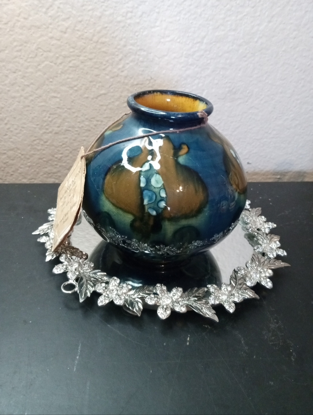 GORGEOUS Signed David Farrel Westmoore NC Art Studio Reactive Glaze Depose Vase
